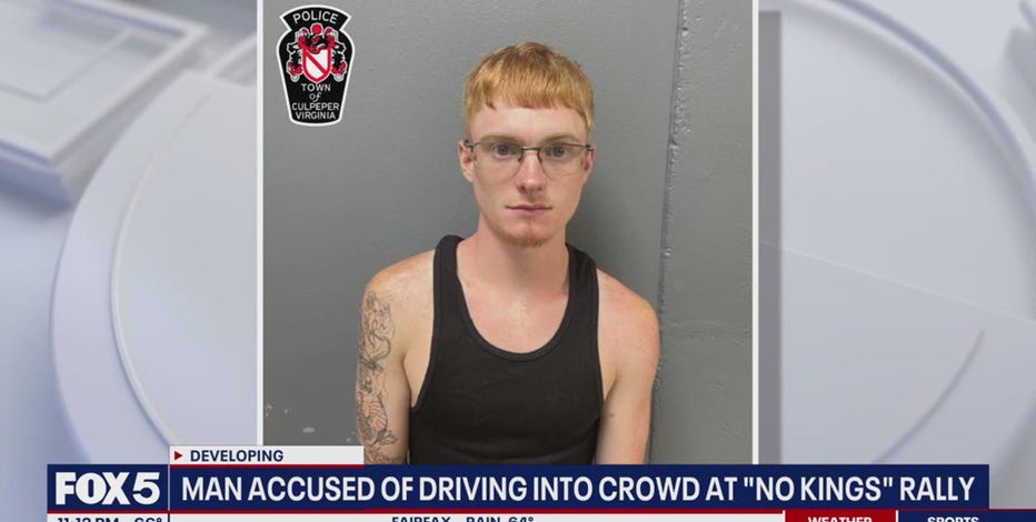 Man drives into crowd of protesters at 'No Kings' rally in Virginia