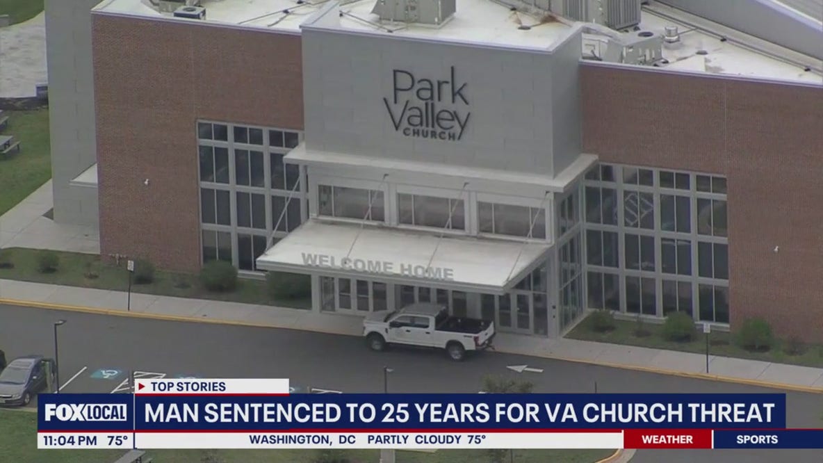Man convicted of attempted mass shooting at Virginia church sentenced to 25 years