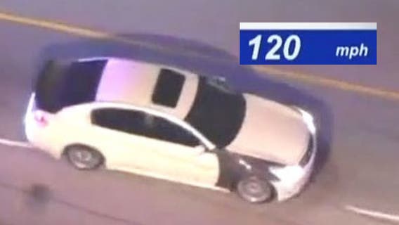 Police chase suspect clocked at 120 mph