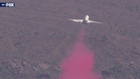 Catahoula Fire burning near Four Peaks Road