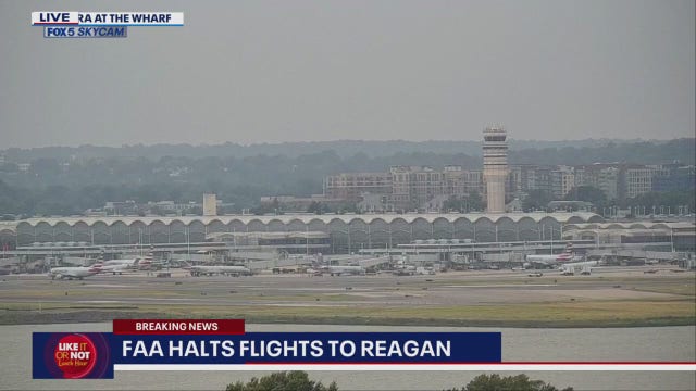 Fire alarm in Reagan National Airport control tower pauses flights, causes delays