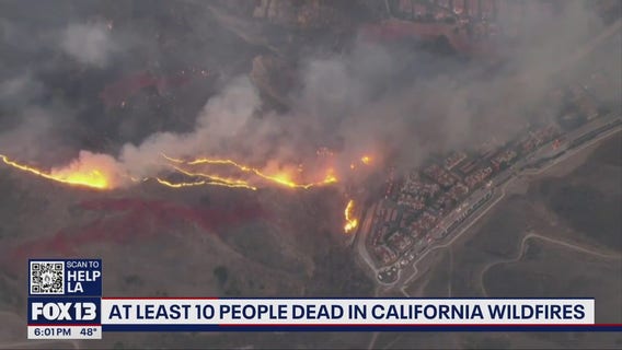At least 10 dead in California wildfires