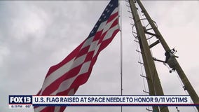 U.S. flag raised at Space Needle to honor 9/11 victims