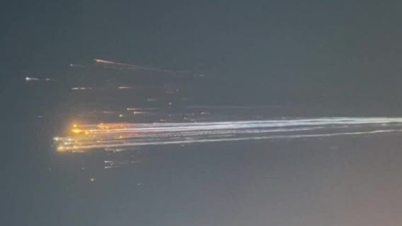 Debris falls over skies after SpaceX Starship explosion