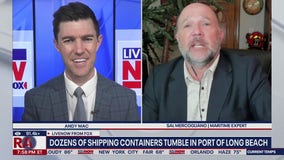 Shipping containers fall from ship into water