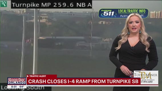 Crash closed I-4 ramp from Florida Turnpike