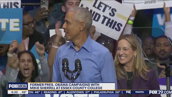 NJ governor's race: Obama campaigns with Sherrill at North Jersey rally