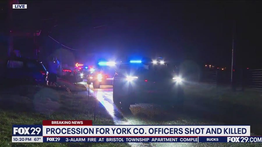 Procession held for York County officers shot and killed