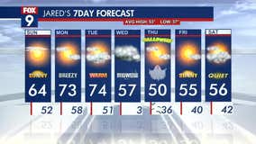 MN weather: Chilly Saturday night, warmer Sunday