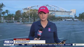 Tampa Rays ballpark roof ripped off by Hurricane Milton