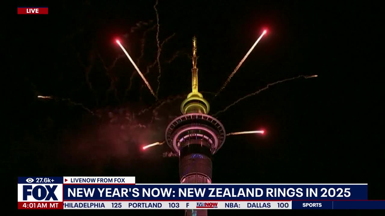 New Year's Eve fireworks: New Zealand rings in 2025