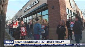 Starbucks strike enters fifth day