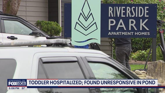 Toddler found unresponsive in Puyallup, WA pond, taken to hospital