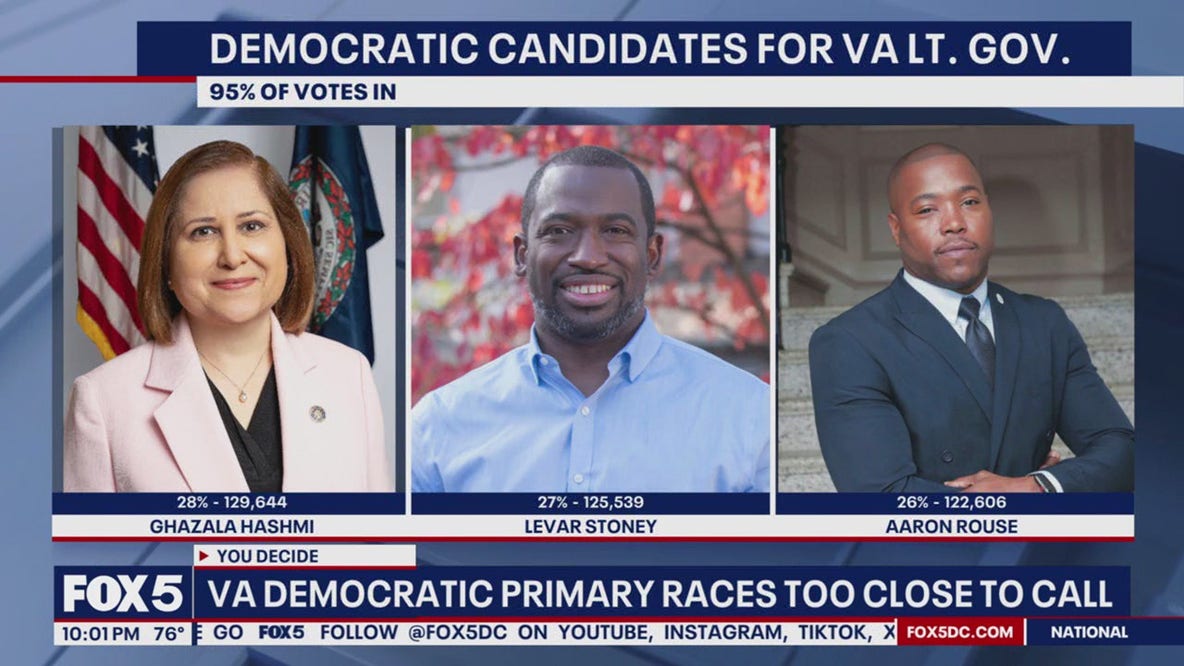 VA democratic primary race too close to call