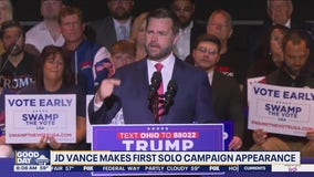 JD Vance makes first solo campaign appearance