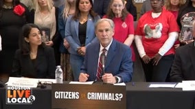 Texas Gov. Abbott in Houston to talk bail reform