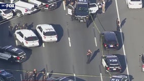 FULL VIDEO: Police activity shuts down portion of Southwest Freeway following officer-involved shooting