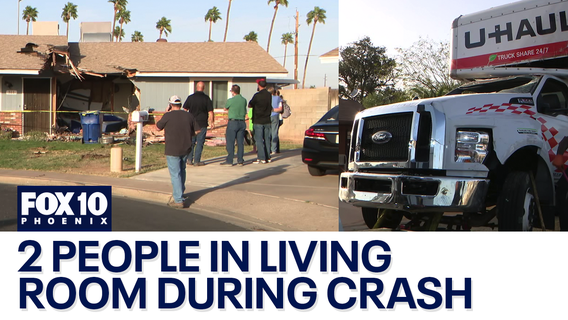 U-Haul slams into Mesa home with 2 people inside