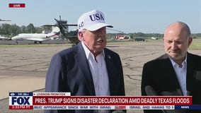 Trump talks floods, Netanyahu, and NFL stadium deal