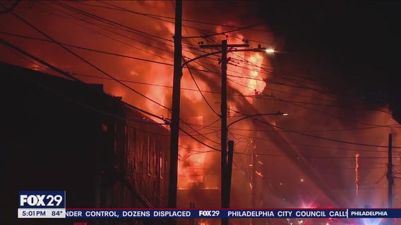 Philadelphia fire: Massive building fire in Frankford placed under control, dozens displaced
