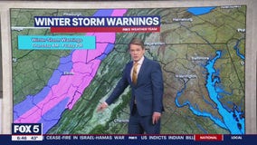 Winter storm warnings until Friday for parts of Maryland, Virginia