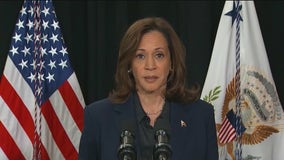 Vice President Kamala Harris speaks after Hamas leader killed