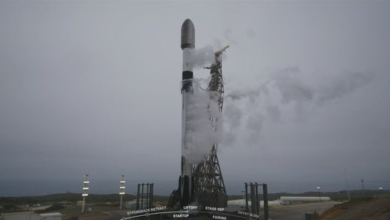 SpaceX Falcon 9 rocket launch from California