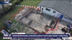 Neighbors raise concerns about Maitland front yard pool