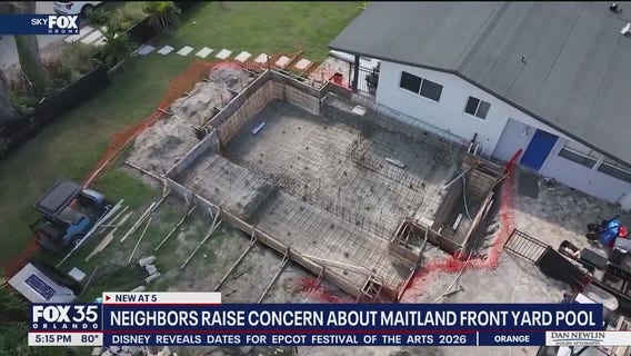 Neighbors raise concerns about Maitland front yard pool