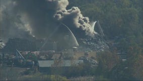 Large fire erupts at Joliet scrapyard