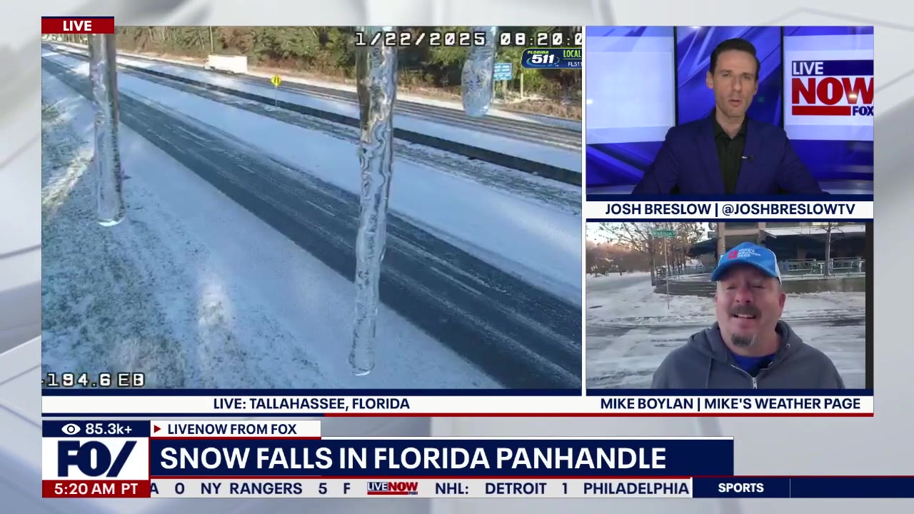 Florida sees heaviest snowfall in state's history as winter storm slams South