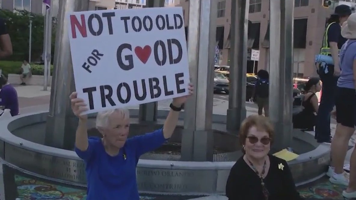 ‘Good Trouble’ protests honor John Lewis, rally against Trump