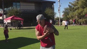 Football fans gather for Cardinals-Chargers game