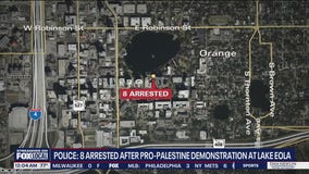 8 arrested after pro Palestine rally ends in Orlando, police say