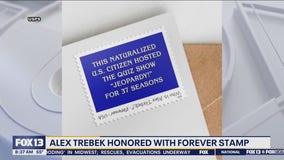 Alex Trebek honored with forever stamp