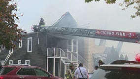 Large house fire breaks out in Cicero