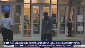 Two Georgia voting precincts open later after delays