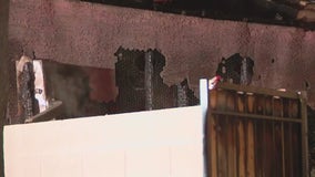 Garage fire sparks at Phoenix home