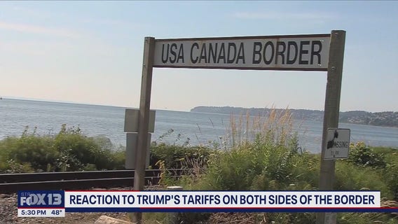 Both sides of border react to Trump's tariffs