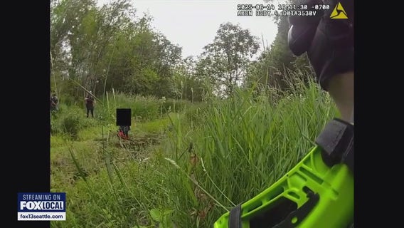 Deputies lasso chainsaw suspect from pond