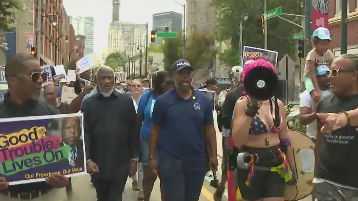 'Good Trouble' protests against Trump in Atlanta