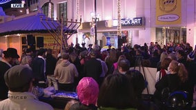 Hanukkah menorah lighting in Santa Monica