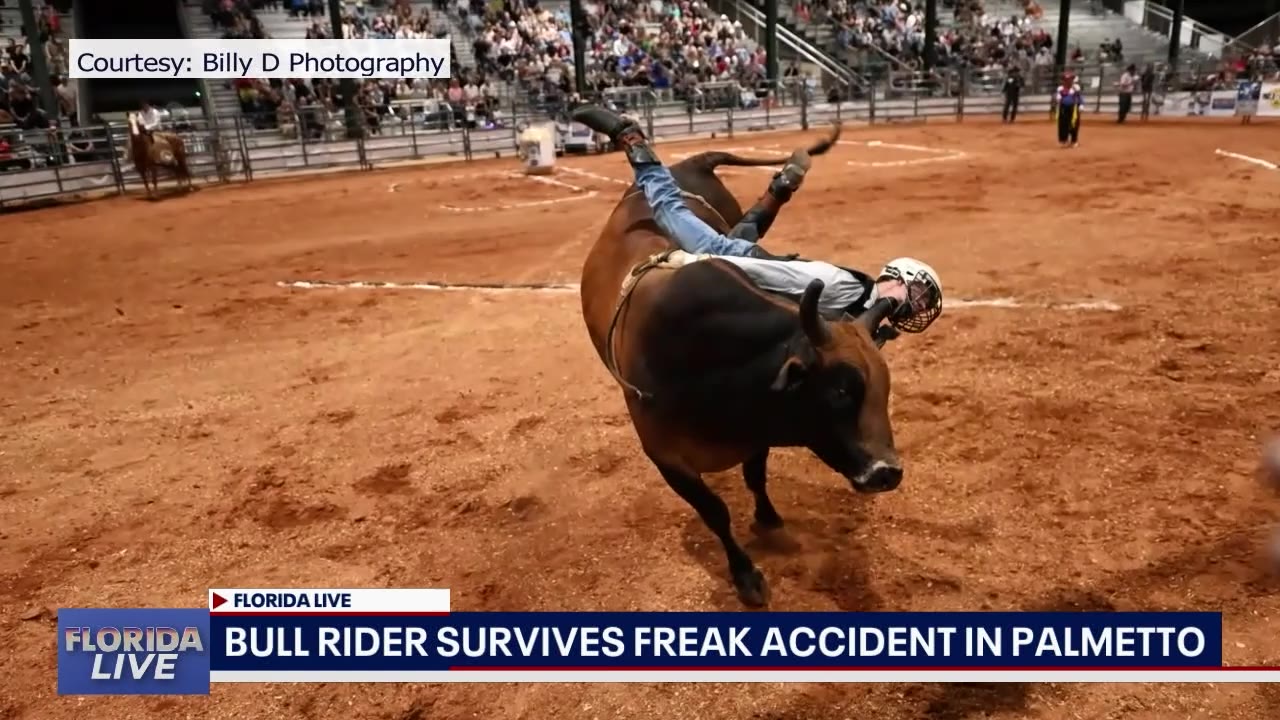 Bull rider survives 'freak accident' at Palmetto event