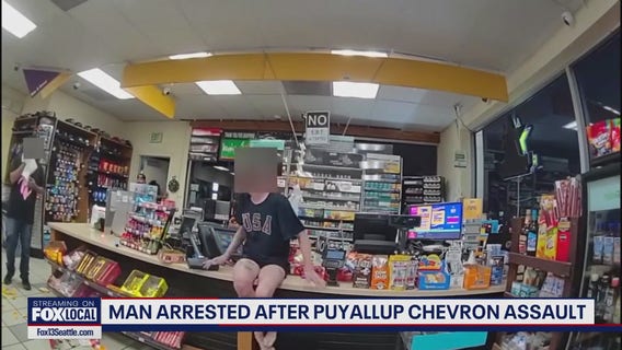 Man arrested after Puyallup Chevron assault