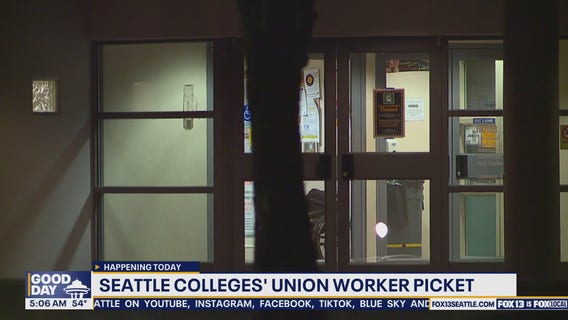 Seattle colleges' union worker picket