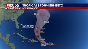 Tropical Storm Ernesto headed to Puerto Rico