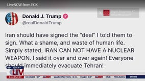 Trump says ‘everyone should immediately evacuate Tehran’ in new social media post