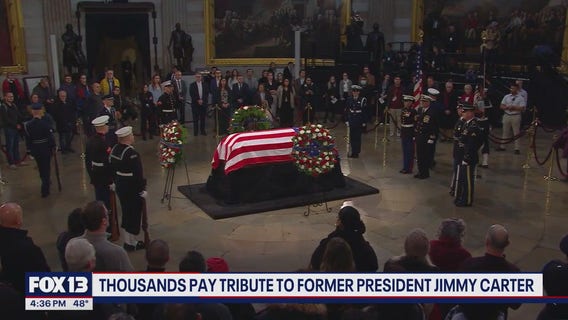 Thousands pay tribute to former president Jimmy Carter