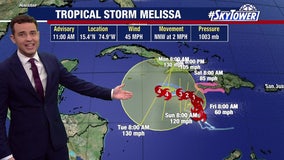 Tropical Storm Melissa heads to Caribbean islands