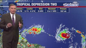 Tropical Depression forms in the Atlantic